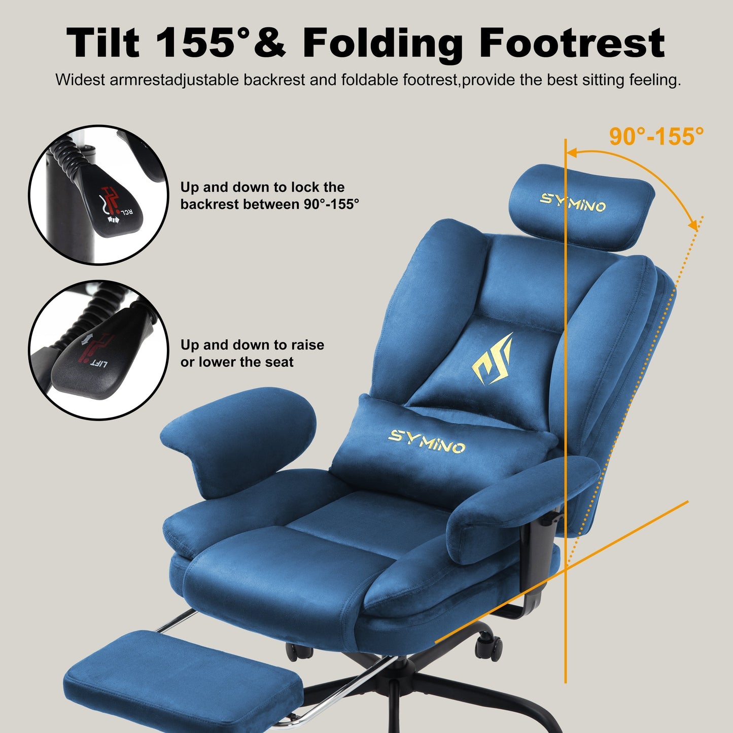 Symino Chaise Gaming Ergonomique